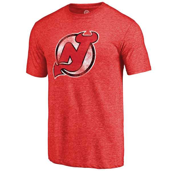 Men's New Jersey Devils Distressed Team Primary Logo Tri Blend T-Shirt Red FengYun,We sell and wholesale Men's New Jersey Devils Distressed Team Primary Logo Tri Blend T-Shirt Red FengYun on line form chian!